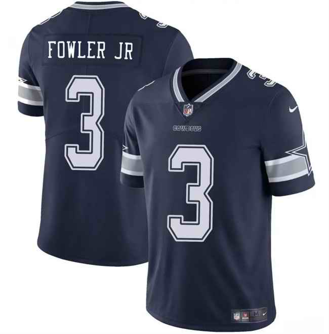 Men's Dallas Cowboys #3 Dante Fowler JR Navy Blue 2025 Vapor Untouchable Limited Stitched Football Jersey
